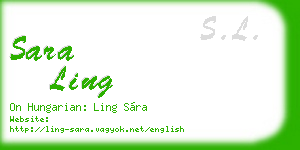 sara ling business card